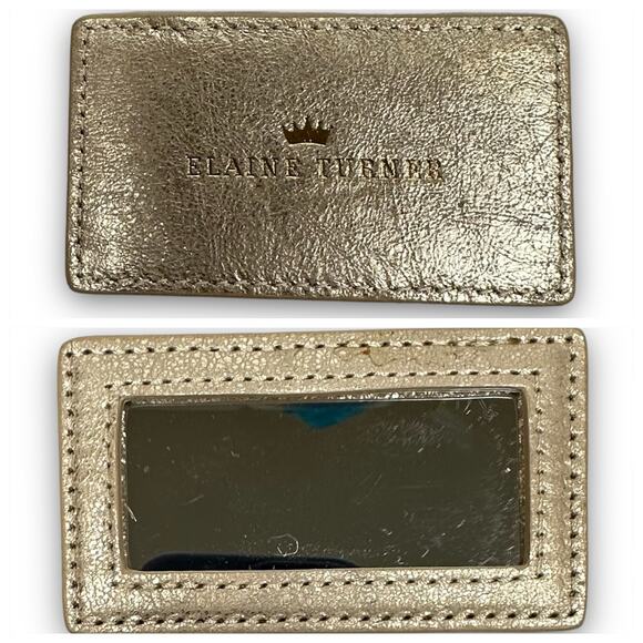 Elaine Turner Envelope Clutch Bag Abstract Chevron Zig Zag Print Gold Hardware - Picture 8 of 8